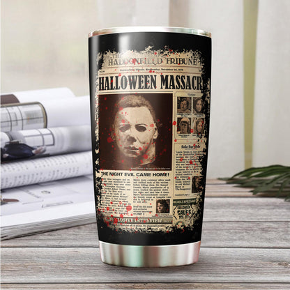 MARSANA Horror Tumbler - 20oz Stainless Steel Halloween Cup - Horror Mug - Gift for Adults