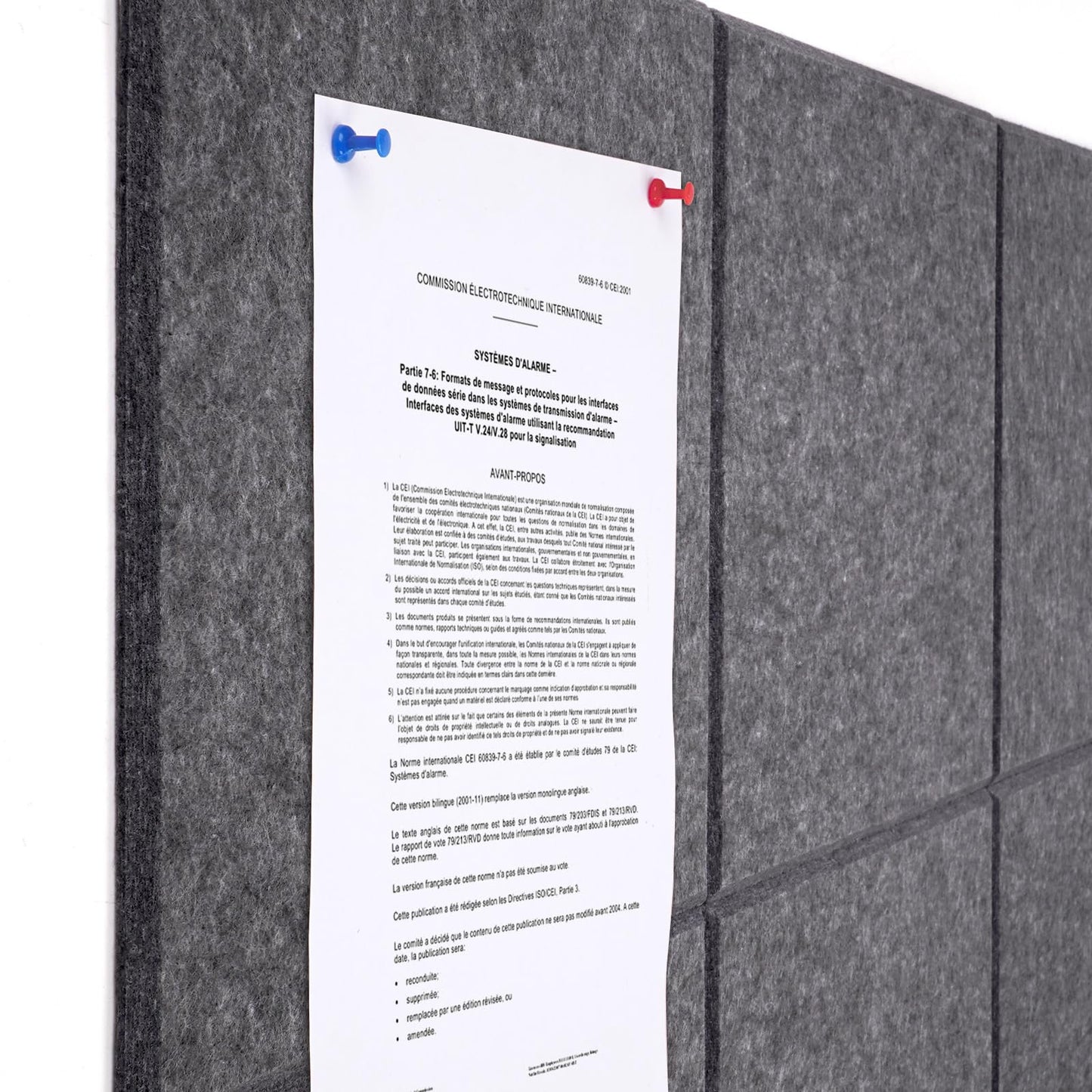Large Cork Board Alternative 48" X 36" Bulletin Board - 12 Pack Removable Felt Wall Tiles with 30 pushpins, Large Cork Boards for Walls Cork Board for Office Pin Board Tack Board - Dark Gray