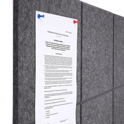 Large Cork Board Alternative 36" X 24" Bulletin Board - 6 Pack Removable Felt Wall Tiles, Cork Wall Tiles Bulletin Board Home Office Essentials - Dark Gray