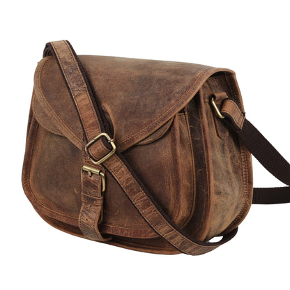 Leather Crossbody Bag for women purse tote ladies bags satchel travel tote shoulder bag (Distressed Tan)