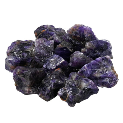 Amazing Gemstone Amethyst Raw Crystals and Healing Stones, Natural Rocks for Tumbling and DIY Raw Stones and Crystals (1 lb)