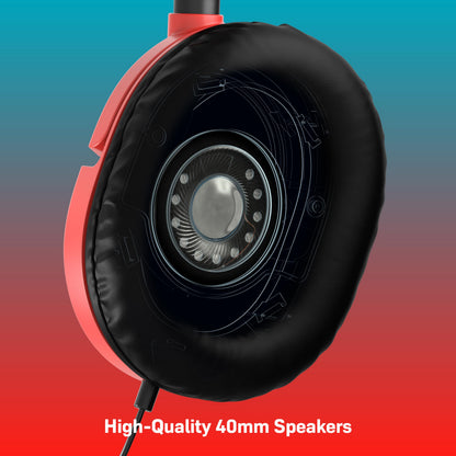 Turtle Beach Recon 50 Xbox Gaming Headset - Xbox Series X, Xbox Series S, Xbox One, PS5, PS4, PlayStation, Mobile & PC with 3.5mm - Removable Mic, 40mm Speaker, Red and Blue