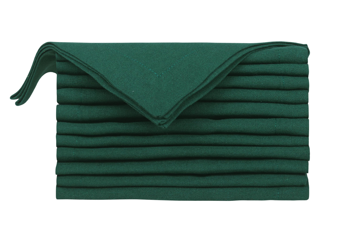 Peperhomia 18x18 Cloth Napkins 12 Pack Cotton Dinner Napkins Soft,Washable & Eco-Friendly Table Napkins Everyday Use,Restaurants & Events Durable Plain Table Decor 46 x 46 cm Forest Green