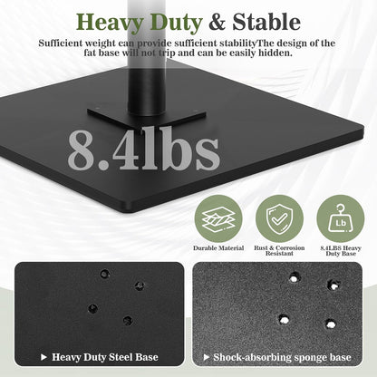 Backdrop Stand 10x10 ft Adjustable Photo Backdrop Stand Kit, Heavy Duty Pipe and Drape Photography Background Support with Flat Metal Base for Wedding, Party, Video Studio, Birthday, Black