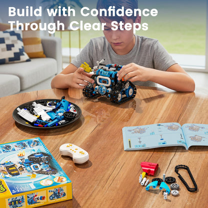 Glikid 5 in 1 STEM Robotics Kit for Kids 8-12, APP & Remote Control Robot Building Kit, Science Project Kit & STEM Toys for Ages 8-13, Gifts for 8 Year Old Boys Girls