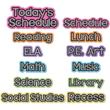 AmazingSpark 12 Pcs Class Subjects Magnets Classroom Daily Schedule Magnets Reusable Today's Schedules Labels Set Dry Erase Labels for Whiteboard Bulletin Board Decor School Elementary Organization
