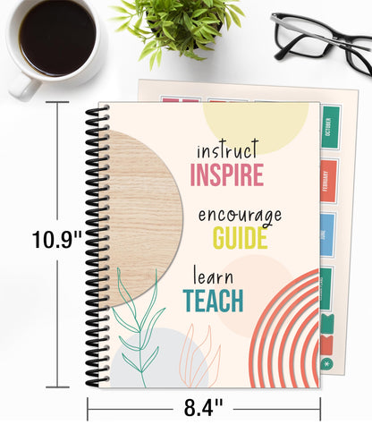 Carson Dellosa True to You Teacher Planner 2026-2027, Undated 8" x 11" Lesson Plan Book With Stickers, Class Schedule, Weekly Calendar School Supplies, Homeschool Essentials and Classroom Must Haves