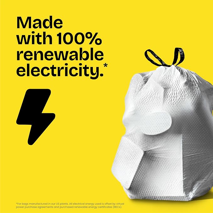 Glad ForceFlex Tall Kitchen Drawstring Trash Bags, 13 Gal, Fragrance Free, 80 Ct (Package May Vary)