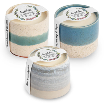 The Growing Candle, Scented Candles 3 Pack, 27oz Natural Soy Wax, Sandalwood Vanilla, Mint Eucalyptus, Rosemary Sage, Aromatherapy Sets, Holiday Gift Set for Women