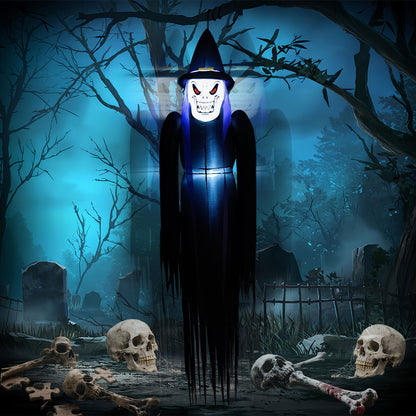 SRKLH 6FT Halloween Inflatables Hanging Ghost Outdoor Decorations Blow Up Yard Decor with Built-in LEDs for Tree Window Porch Lawn Party Decor