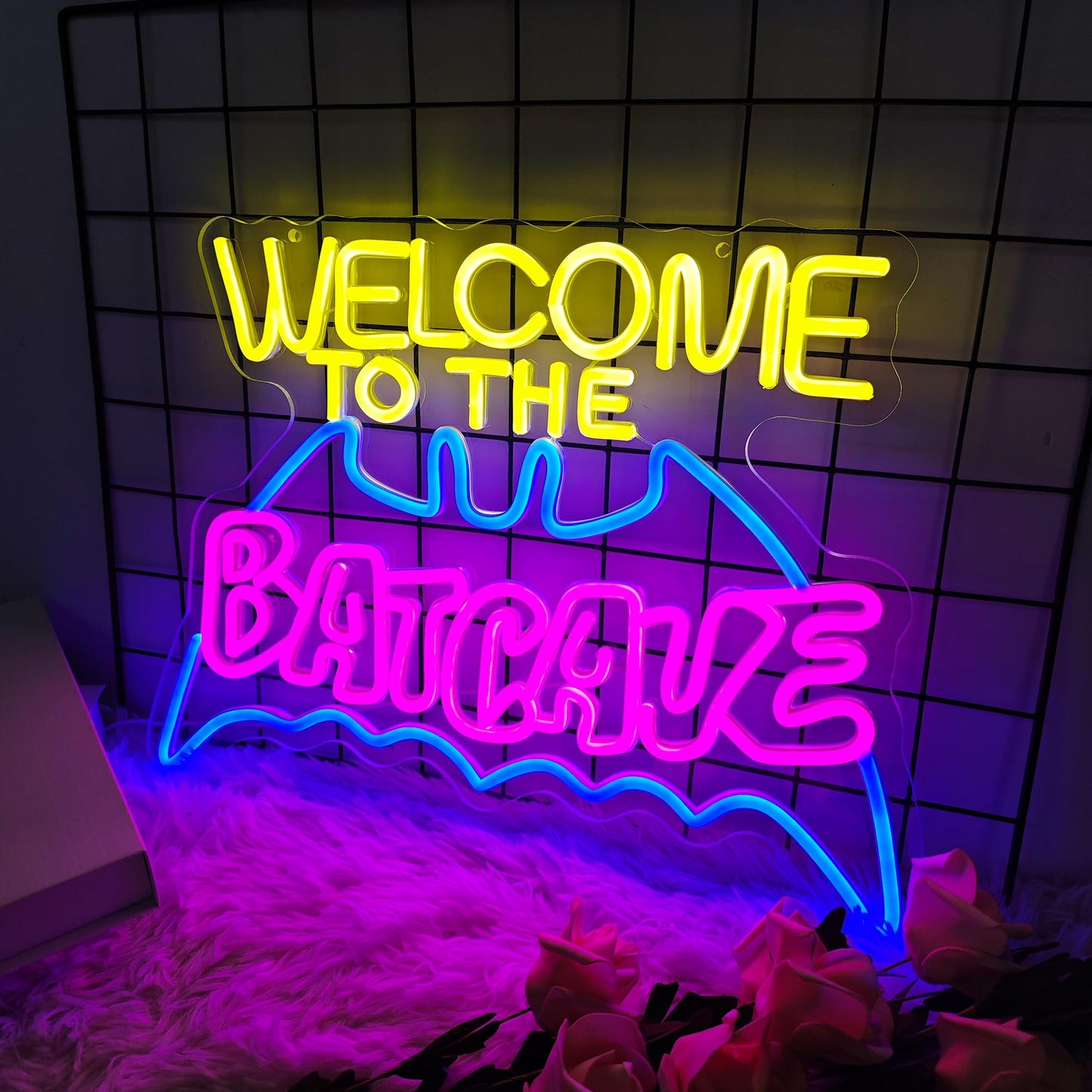 Halloween Bat Cave Neon Sign Gifts for Men Night Light Man Cave Bar Decor Bat Led Lights for Bedroom Home Bar Club Party Decorations Mens Gifts for Birthday