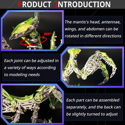 YUEZUDPO 3D Metal Puzzles for Adults, 3D Metal Model Kits to Build Difficult DIY 1000 Pieces Mechanical Building Kit for Men Women Birthday Christmas