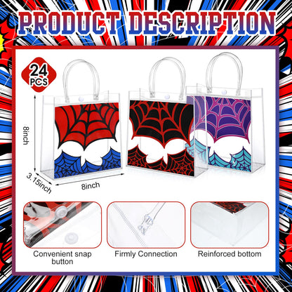 Lzuhoa 122 Pcs Spider Party Favors Birthday Decorations Includes 12 Spider Goodie Bags 12 Party Cups with Lids and Straws, 12 Keychains, 12 Bracelets, 50 Stickers, 24 Spider Goodie Bags Stuffers