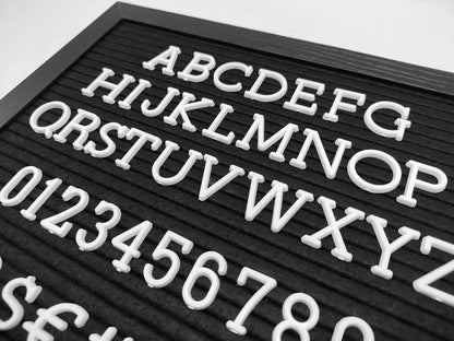 G GAMIT Felt Letter Board Letters Set - Pre-cut 418pcs Nonstandard 1inch White Typewriter Letters Only (No Board Included)