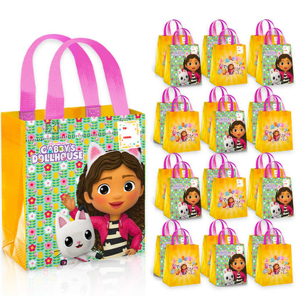 Gabby's Dollhouse Party Favor Bag Set – 24 Pack of 8" Gabby Party Goodie Bags for Kids Bulk Reusable Totes | Gabbys Dollhouse Birthday Supplies