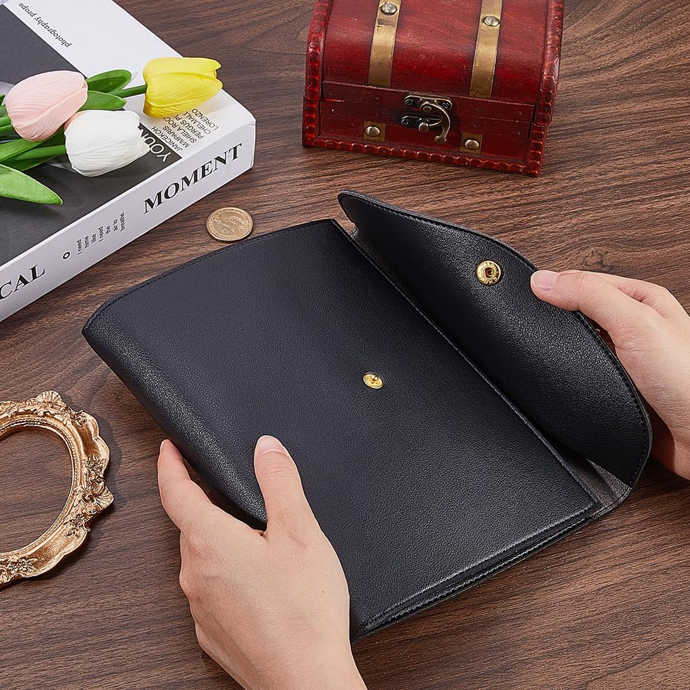 CRASPIRE A5 Leather Notebooks Cover for Black Journal Travelers Notebook with Card Slots Pen Holder File Folder Business Cards Documents Portfolio Organizer Briefcase for Refillable Planner Notepad