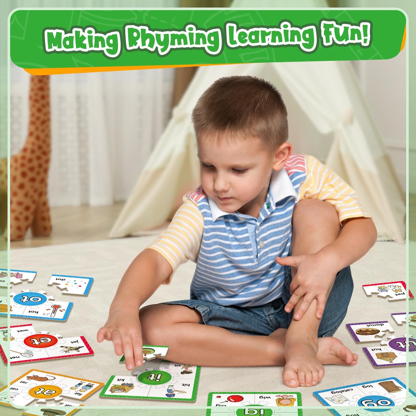 Edulok Phonics Puzzle Games, Spelling Games, Phonics Flash Cards, Sight Word Flash Cards for Toddlers, Learning Educational Toys, Kids Preschool Learning Activities, Homeschool Supplies, Learn to Read