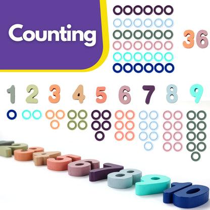 GeroCrew Toddler Montessori Toys Teaches Number, Counting, Math, Stacking Fun Preschool Learning Activates for Boy and Girl | Year Old Boy Gifts and Beyond! (Macaron)