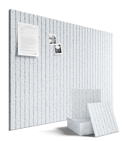 Fluxynara Large Felt Bulletin Board 48" x 36" Cork Board Alternative-12 Pack with 70 Safe Removable Adhesive Tabs, Cork Boards for Walls Cork Board for Home Office Classroom Pin Board-Light Gray