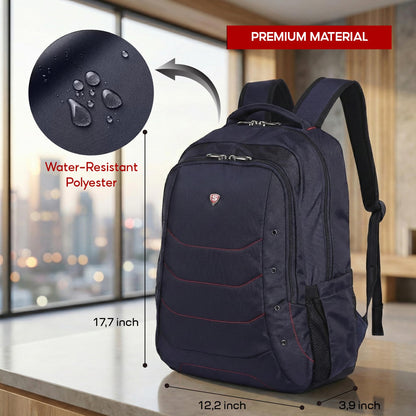 SAKOS Brisk 15.6 inch Laptop Backpack, Professional Travel Backpack Carry on Flight - TSA Approved, Water Repellent Laptop Backpack for Men & Women, College Backpack with Laptop Compartment - Blue
