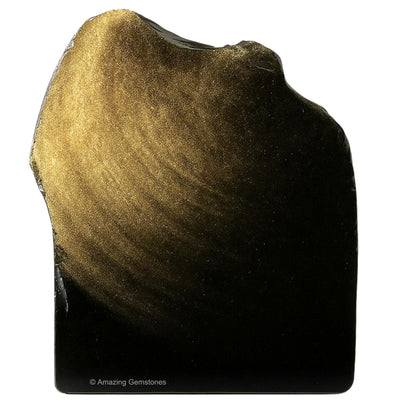 Amazing Gemstone Golden Sheen Obsidian Raw Crystals and Healing Stones, Natural Rocks for Tumbling - DIY Raw Stones and Crystals, 2 Pieces