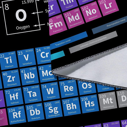 Sanzugh Periodic Table of Elements Poster Tapestry, Science Lab Chemistry Educational Decor Art Tapestries Wall Hanging for Classroom Kids Bedroom Dorm Teacher Office Desk Decor 80X60