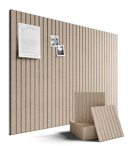Large Felt Bulletin Board 48" x 36" Cork Board Alternative-12 Pack with 70 Safe Removable Adhesive Tabs, Cork Boards for Walls Cork Board for Home Office Classroom Pin Board-Taupe