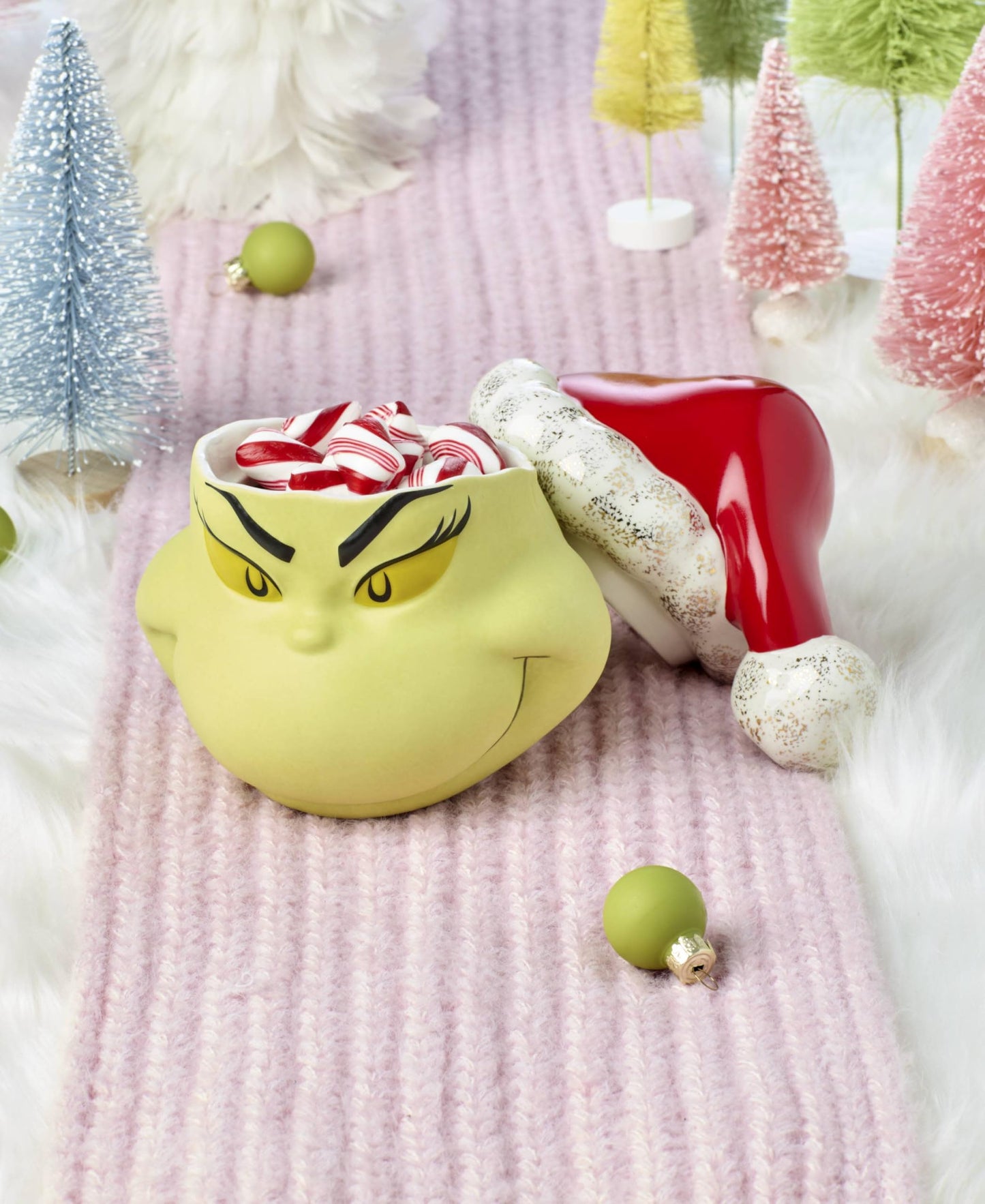 Lenox 896338 Merry Grinchmas Covered Candy Jar, Christmas & Holiday Decor