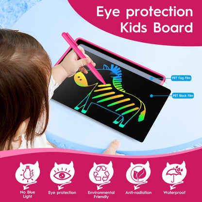20 Inch LCD Writing Tablet for Kids, Children's Art Toys, Educational and Learning Drawing Kits, Birthday Gifts for Boys and Girs Aged 3-12+, Pink