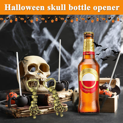 KBDHYY 12Pcs Halloween Skeleton Beer Bottle Openers Set - Vintage Funny Skull Bottle Opener Gifts for Men, Dad, Husband