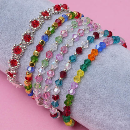 Kalumy 1000PCS Bicone Crystal Beads 4mm Glass Faceted Spacer Beads Bulk for Jewelry Making DIY Bracelets Necklace Earring Crafts (15 Colors)