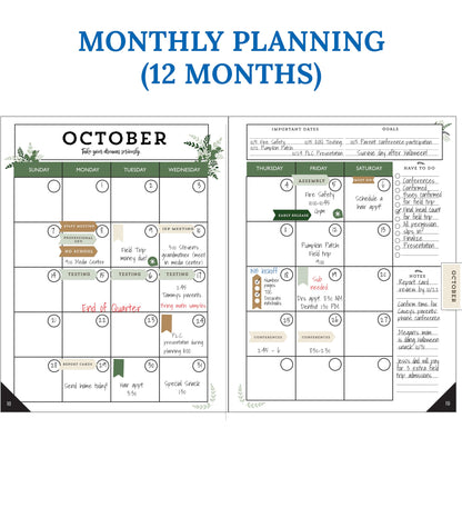 Carson Dellosa Education Modern Farmhouse Teacher Planner 2026-2027,Undated 8" x 11" Lesson Plan Book With Stickers, Class Schedule & Weekly Calendar School Supplies, Homeschool & Classroom Must Haves
