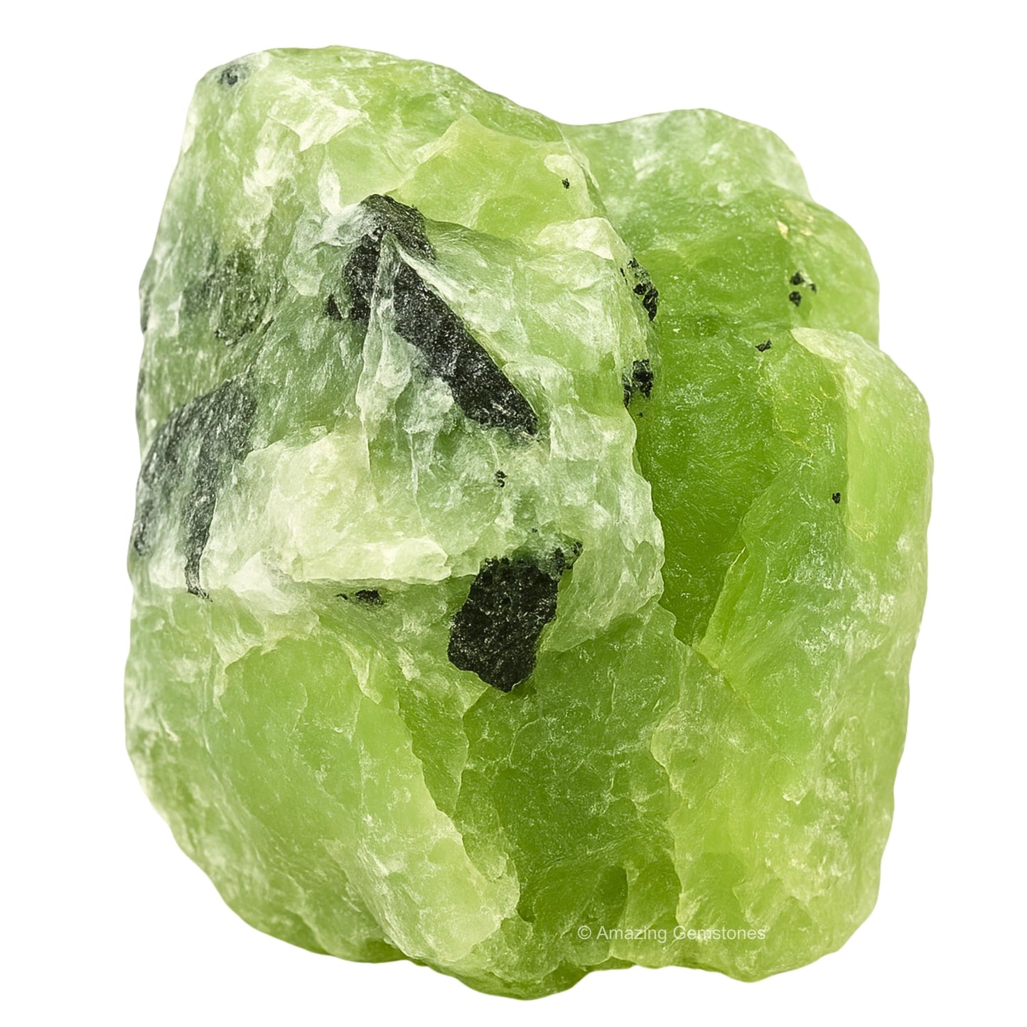 Amazing Gemstone 2 Pieces Prehnite Raw Crystals and Healing Stones, Natural Rocks for Tumbling and DIY Raw Stones and Crystals