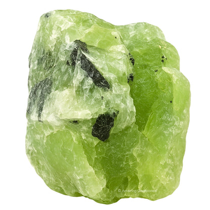 Amazing Gemstone 2 Pieces Prehnite Raw Crystals and Healing Stones, Natural Rocks for Tumbling and DIY Raw Stones and Crystals