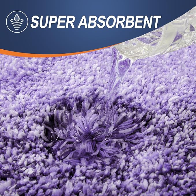 OLANLY Bathroom Runner Rugs Mat 47x24, Extra Soft Absorbent Microfiber Bath Rugs, Rubber Backing, Quick Dry, Washable Long Bath Mats for Bathroom Floor, Tub and Shower, Home Decor Accessories, Violet