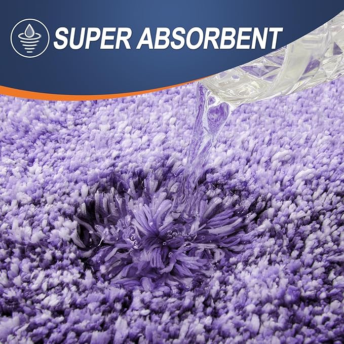OLANLY Bathroom Runner Rugs Mat 59x24, Extra Soft Absorbent Microfiber Bath Rugs, Rubber Backing, Quick Dry, Washable Long Bath Mats for Bathroom Floor, Tub and Shower, Home Decor Accessories, Violet