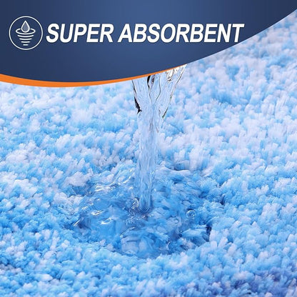 OLANLY Bathroom Runner Rugs Mat 47x17, Extra Soft Absorbent Microfiber Bath Rugs, Rubber Backing, Quick Dry, Long Bath Mats for Bathroom, Tub and Shower, Home Decor Accessories, Light Royal Blue
