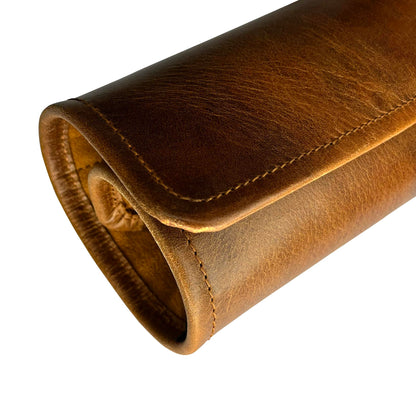 RUSTIC TOWN Leather Knife Roll - Chef's Knife Case Holder Cutlery Carrying Case Organizer Storage Bag - Travel Friendly Gift for Men & Women