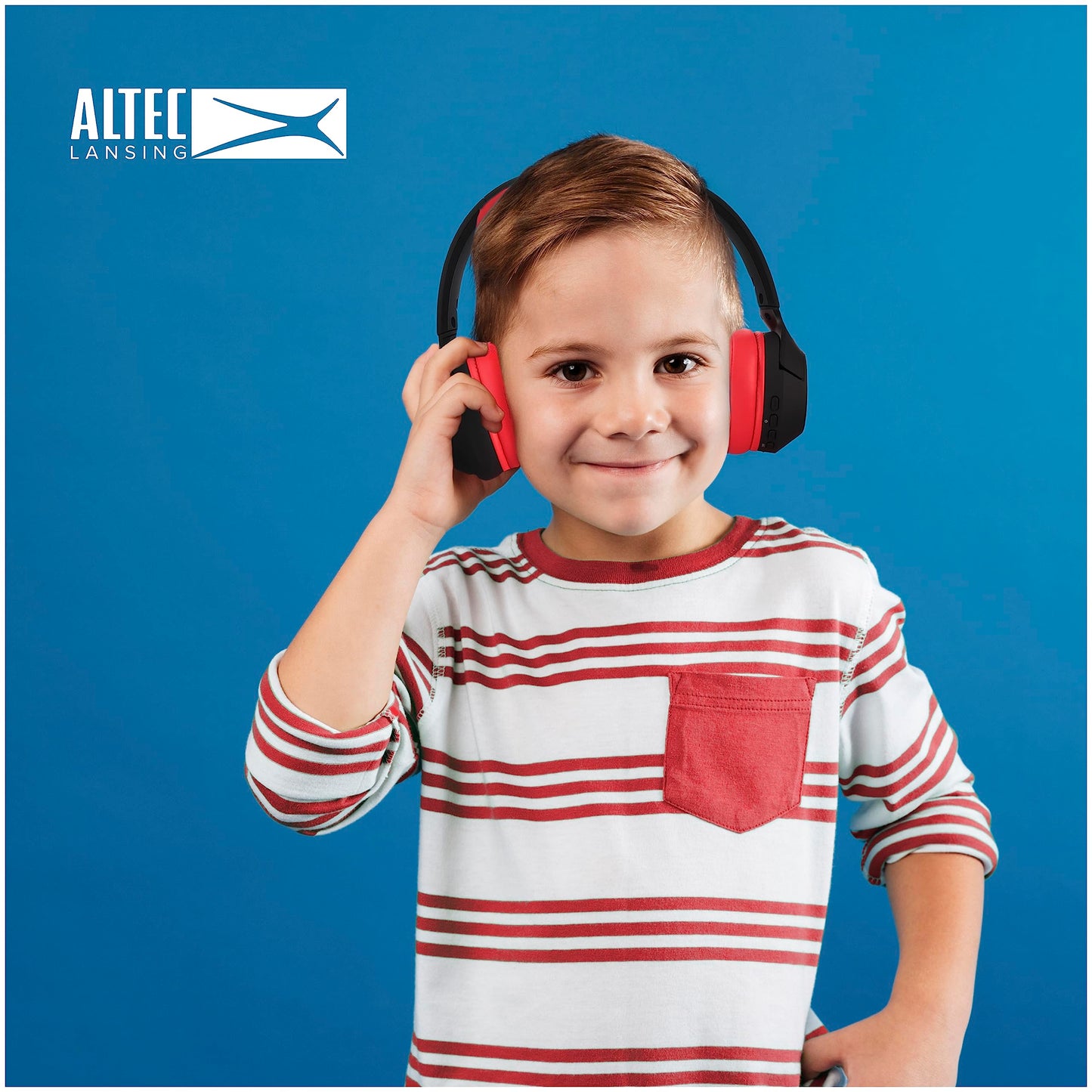 Altec Lansing Kid Safe Noise Cancelling Wireless Headphones 15H Battery, 85dB Volume Limit, Foldable Design Powerful Sound, Active Noise Cancellation Perfect for Kids Ages 7+