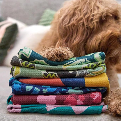 Dock & Bay Pet Towel - Super Absorbent & Quick Drying Dog Towels with Bag - 100% Recycled - Dog & Bay Club, Large (120x70cm, 47x27)