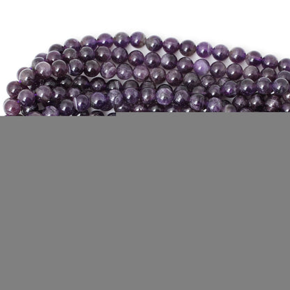 CHEAVIAN 45PCS 8mm Natural Amethyst Gemstone Round Loose Beads Crystal Energy Stone Healing Power for Jewelry Making 1 Strand 15"