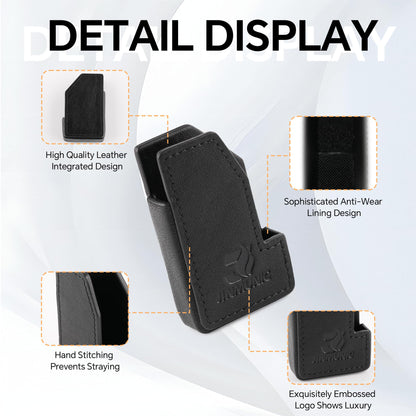 JINMUNIC Leather Lighter Case Cover Holder Sleeve Pouches for S.T Dupont Ligne 2 Lighter Accessories Small Gift Fathers Day for Men