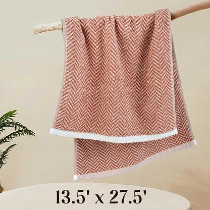 Cleanbear Coral Hand Towels for Bathroom