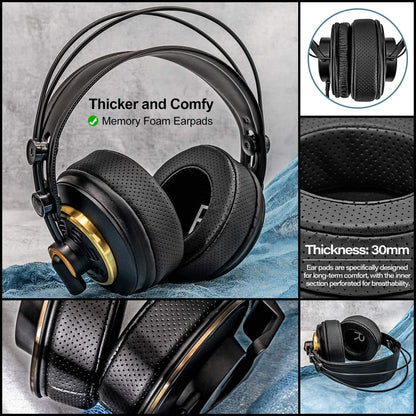 Replacement Ear Pads Compatible with HD668B, SR850, ATH-A900, ATH-AD500X, ATH-A700, AD700X, AD900X, ATH-A990z, ATH-R70X, ATH D700X, AD1000X, AD2000X Headphones (Perforated)