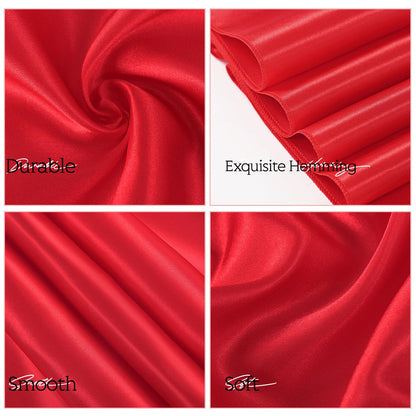 YMHPRIDE 60 PCS Red Satin Chair Sashes,Ties Chair Bows Designed Chair Sashes Chair Cover for Wedding Party Baby Shower Banquet Folding Chairs Decoration(Red,7x108 inch)