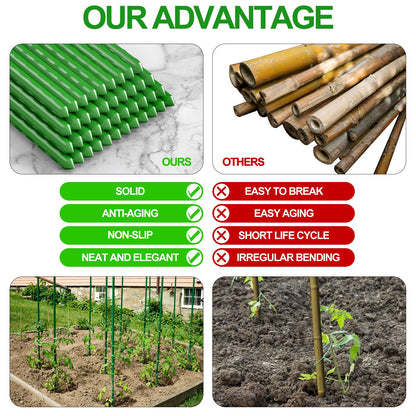 WAENLIR Garden Stakes 36 inch 3ft Sturdy Tomato Stakes, Plant Stakes for Outdoor Plants, Metal Plant Support Sticks for Gardening, Pack of 30