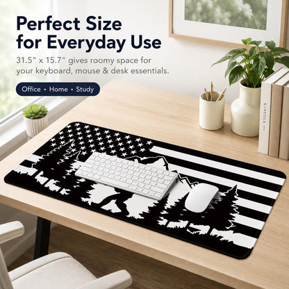 DOFQZ Bigfoot Sasquatch Camping Large Mouse Pad 31.5x15.7 Inch,M005