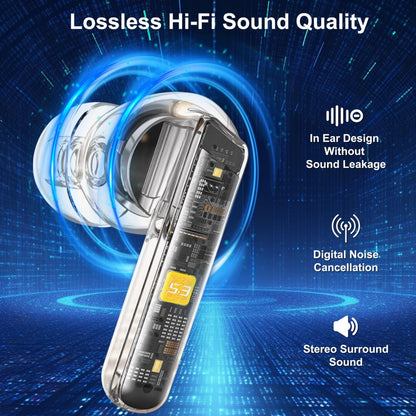 Real Time Ai Language Translator Earbuds, Seamless 144 Language Translation with App Support for iOS and Android, Bluetooth 5.3 Connectivity - Audio Translator (White)