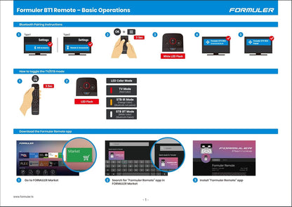 FORMULER GTV-BT1 Bluetooth Voice Control Remote Control High End Compatible with All TVs
