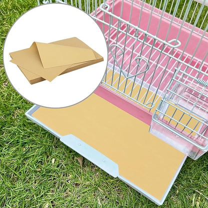 45 Pcs Bird cage Liner Paper, 11 x 17 inch Gravel Liner Paper for Bird Cage, Parrot Cage Sandpapers Cushion Pad Birdcage Liner Bedding Calcium Paper Special for Bird Cage in Sea Sand